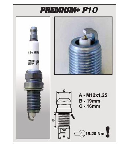 P10+ (1707) BR14YIR świeca zapłonowairydowa BRISK Premium IRIDIUM spark plugs