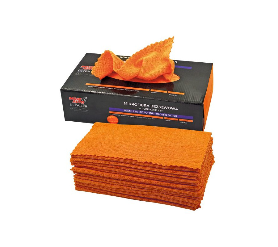 MIKROFIBRA BEZSZWOWA W PUDEŁKU (30SZT.) 200G/M2 / 30X30CM / MOJE AUTO DETAILER