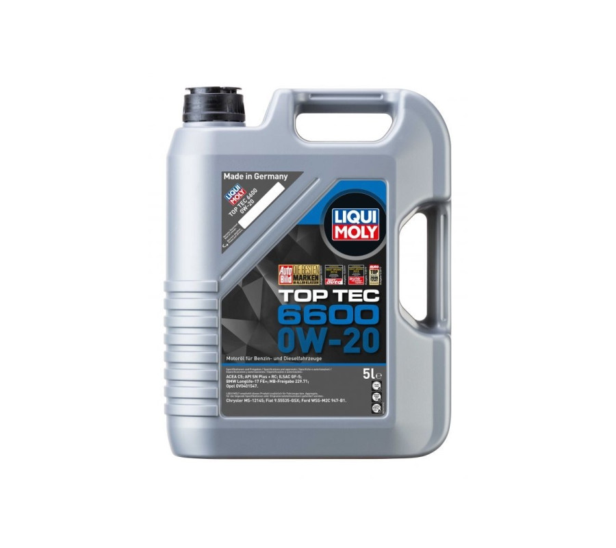 OLEJ LIQUI MOLY 0W20 5L TOP TEC 6600 SP / C5 / GF-6A / LL-17 FE+ / STJLR.03.5006 / MB229.71 / OV0401547