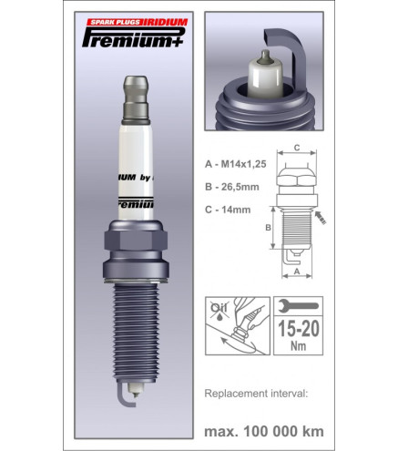 P27+ (1971) MR12LIR-1 świeca zapłonowairydowa BRISK Premium+ IRIDIUM spark plug