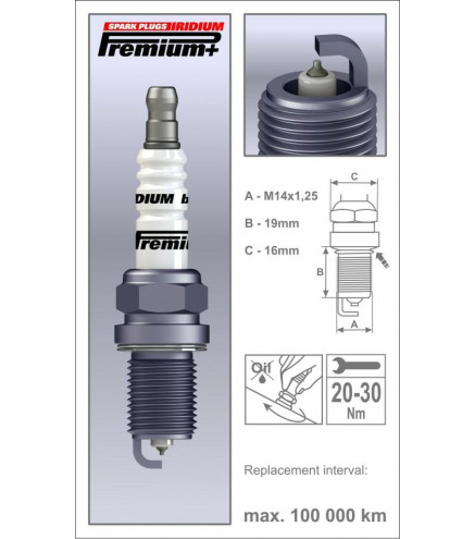 P28+ (1972) DR15YIR-3 świeca zapłonowairydowa BRISK Premium+ IRIDIUM spark plug