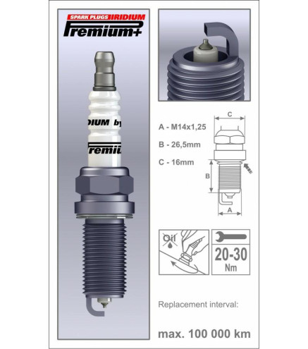 P29+ (1973) ER17YIR-1 świeca zapłonowairydowa BRISK Premium+ IRIDIUM spark plug