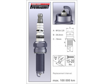 P31+ (1975) QOR15IR-1 świeca zapłonowairydowa BRISK Premium+ IRIDIUM spark plug