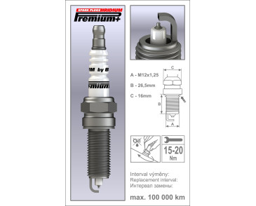 P35+ (1961) QR15LIR-1 świeca zapłonowairydowa BRISK Premium+ IRIDIUM spark plug