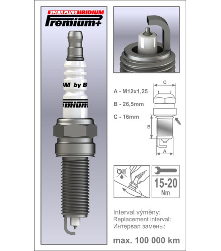 P35+ (1961) QR15LIR-1 świeca zapłonowairydowa BRISK Premium+ IRIDIUM spark plug