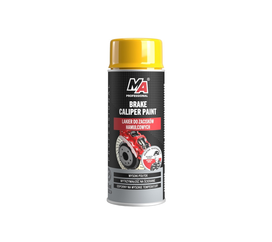 LAKIER DO ZACISKÓW HAM. ŻÓŁTY 400ML / BRAKE CALIPER SPRAY YELLOW / MOJE AUTO PROFESSIONAL