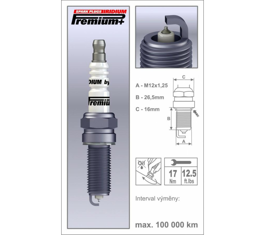 P43+ (2103) QR10YIR-8 świeca zapłonowaBRISK Premium+ IRIDIUM spark plug