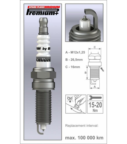 P45+ (2100) QR14LIR-11 świeca zapłonowaBRISK Premium+ IRIDIUM spark plug