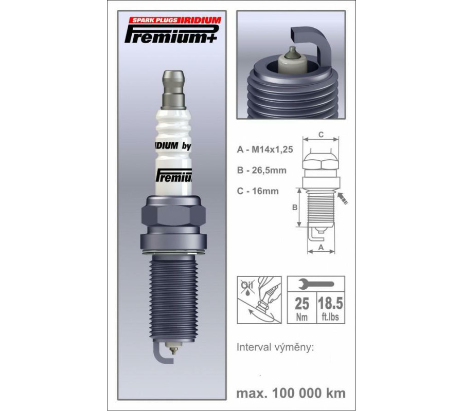 P47+ (2105) ER14YIR-1 świeca zapłonowaBRISK Premium+ IRYDIUM spark plug