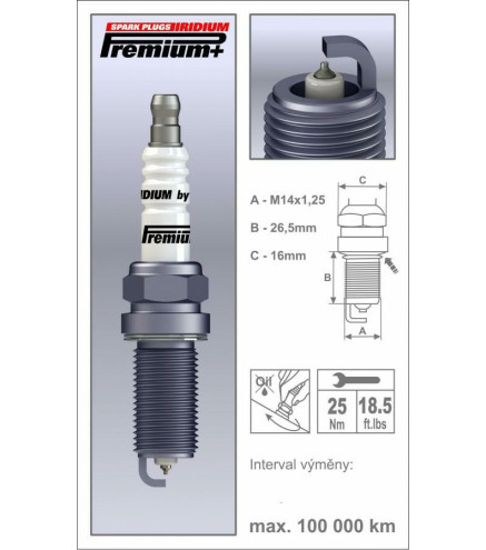 P47+ (2105) ER14YIR-1 świeca zapłonowaBRISK Premium+ IRYDIUM spark plug