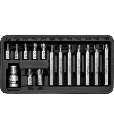 KOŃCÓWKI WKRĘTAKOWE TORX, KPL. 15 SZT.