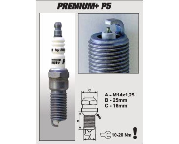 P5+ (1623) RR15YIR-1 świeca zapłonowairydowa BRISK Premium+ IRIDIUM spark plug