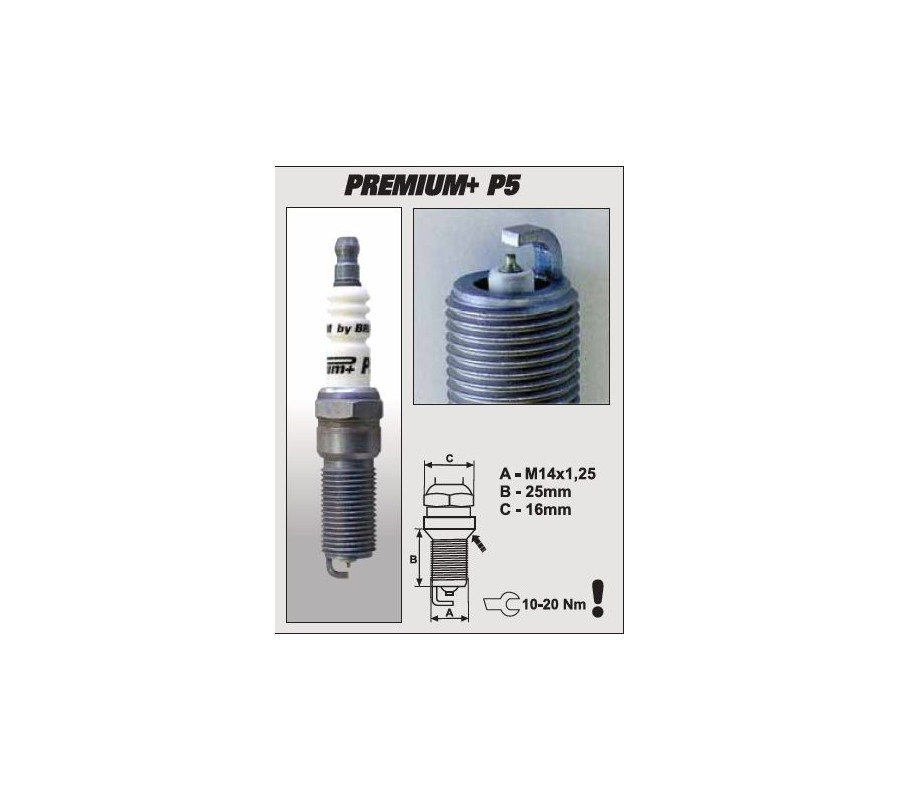 P5+ (1623) RR15YIR-1 świeca zapłonowairydowa BRISK Premium+ IRIDIUM spark plug