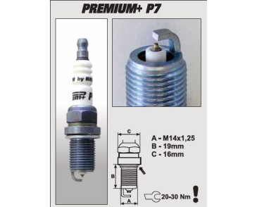 P7+ (1625) DR17YIR-1 świeca zapłonowairydowa BRISK Premium+ IRIDIUM spark plug