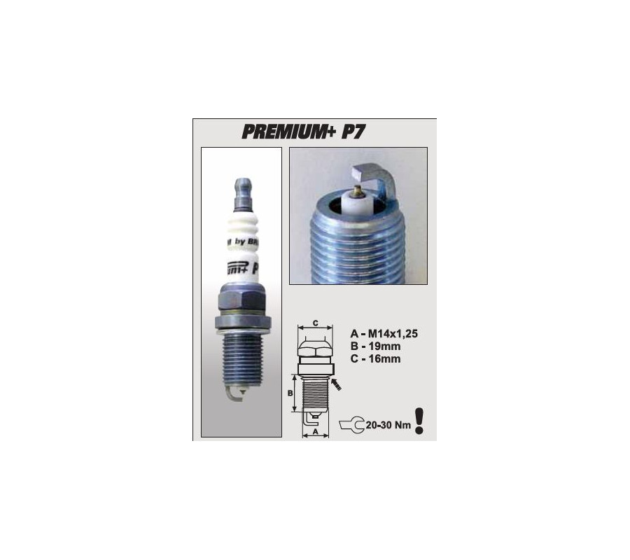 P7+ (1625) DR17YIR-1 świeca zapłonowairydowa BRISK Premium+ IRIDIUM spark plug