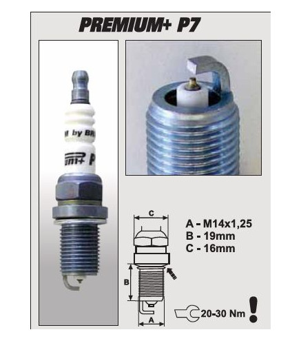 P7+ (1625) DR17YIR-1 świeca zapłonowairydowa BRISK Premium+ IRIDIUM spark plug