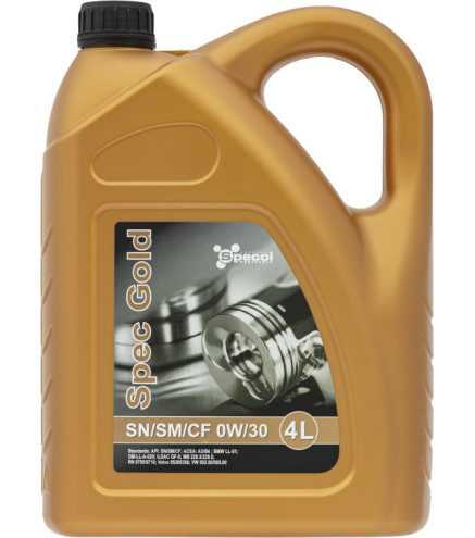 OLEJ SPECOL 0W30 4L SPEC GOLD SN/CF / A3/B4 / LL01 / GM LL A 025 / GF5 / 229.3 229.5 / RN0710 / VOLVO 95200356 / 502.00 505.00