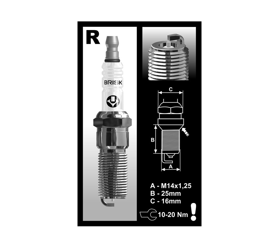 RR12S (1792) świeca zapłonowa BRISKSilver Racing - spark plug