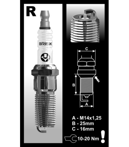 RR12S (1792) świeca zapłonowa BRISKSilver Racing - spark plug