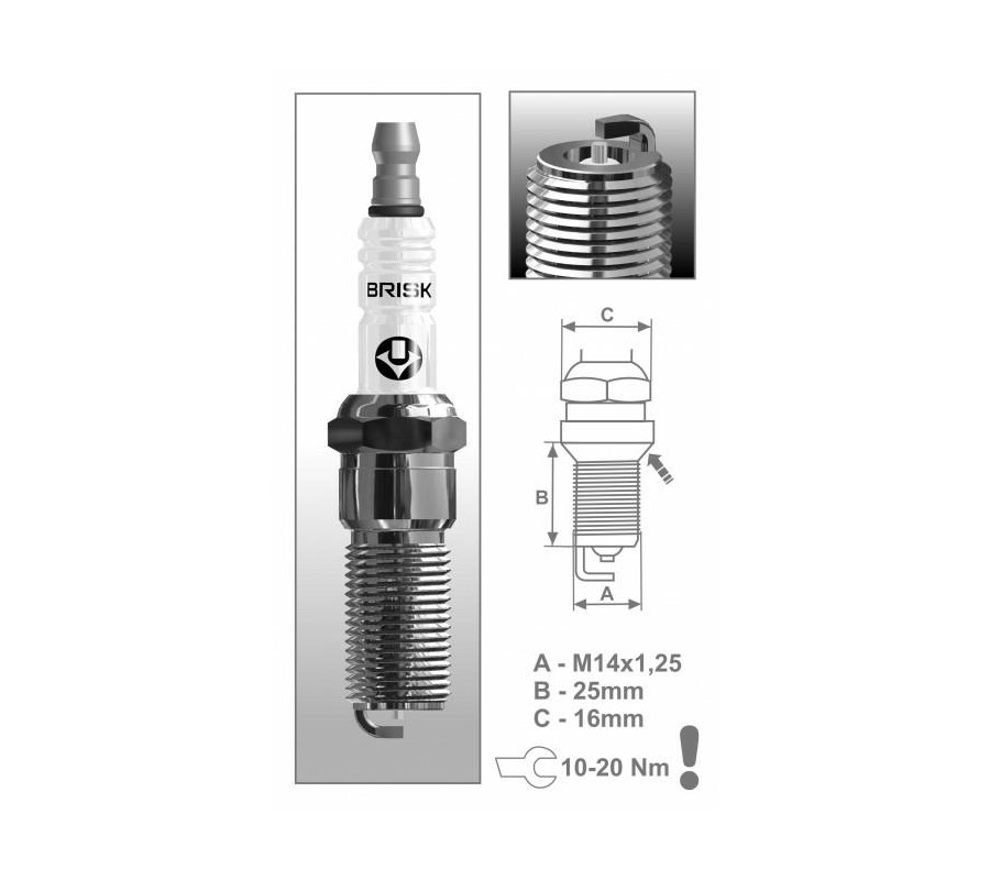 RR14S (1833) świeca zapłonowa BRISKSilver Racing - spark plug