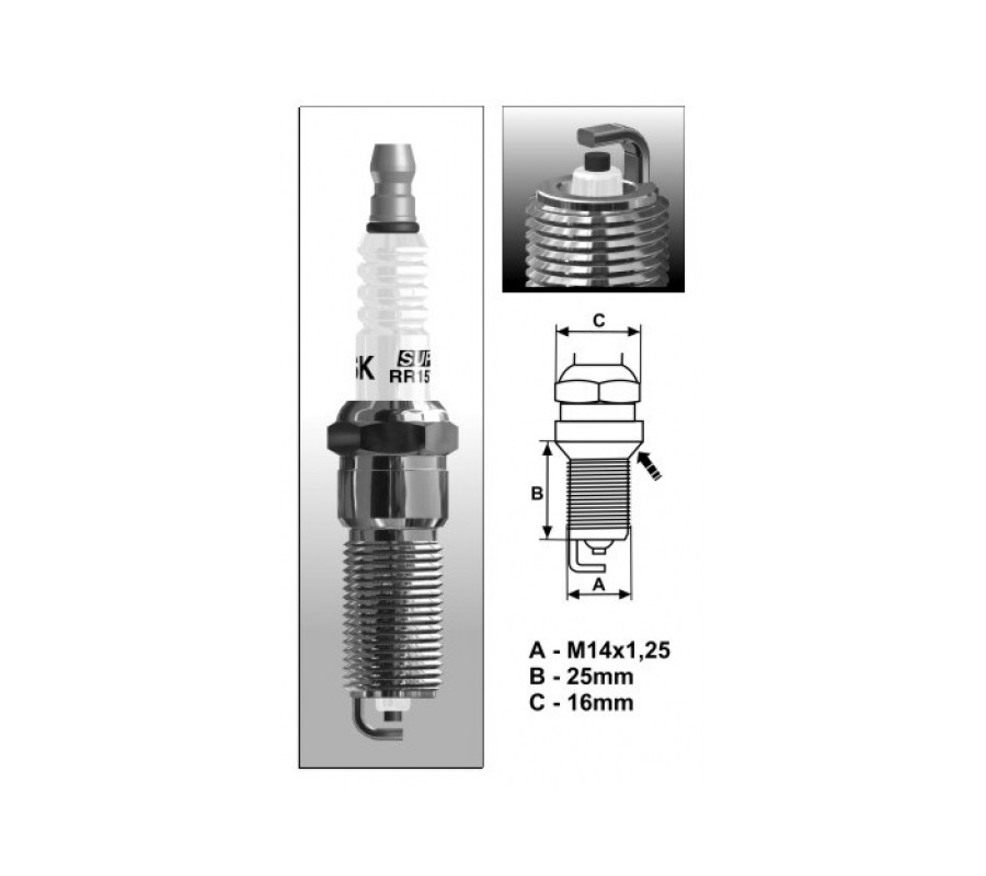 RR14YS-9 Świeca zapłonowa BRISKSilver LPG/CNG