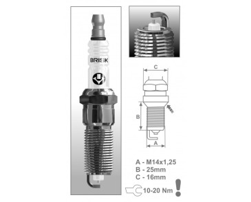 RR15YS-1 (1723) świeca zapłonowa BRISKSILVER LPG/CNG - spark plug