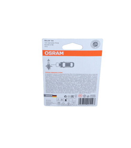 ŻARÓWKA H4 12V/60/55W P43T ORIGINAL 12V BLISTER 1SZT