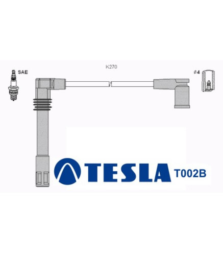 T002B ( T818C ) Przewody zapłonowe TESLA