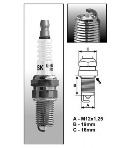 B12S (1504) Świeca zapłonowa BRISKSilver