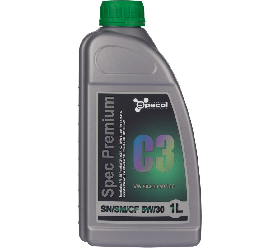 OLEJ SPECOL 5W30 1L PREMIUM C3 / SN PLUS/SM/CF / 504.00 507.00 / LL04 / DEX2 / 229.31 229.51 / C30 / 9.55535-S3