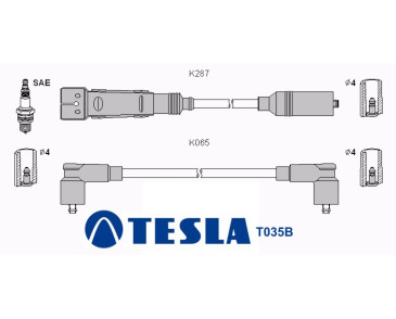 T035B (T650C, T731C) Przewody zapłonoweTESLA , VW Golf, Passat