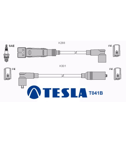 T041B ( T633C ) Przewody zapłonowe TESLA