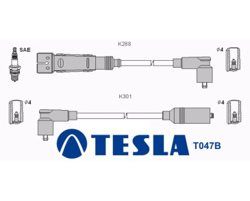 T047B ( T656C ) Przewody zapłonowe TESLA
