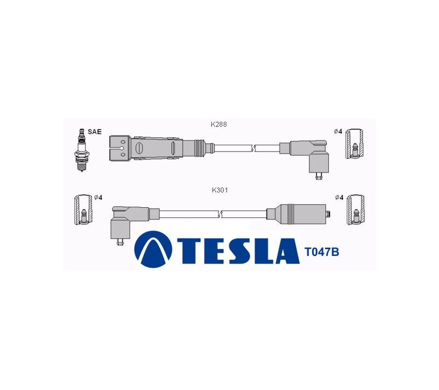 T047B ( T656C ) Przewody zapłonowe TESLA