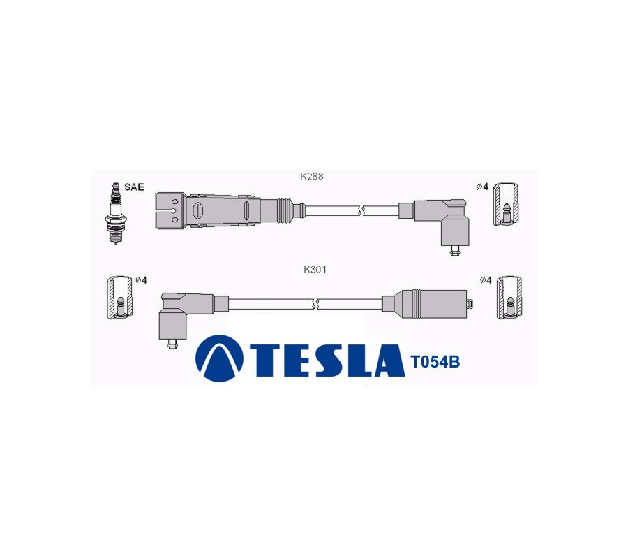 T054B ( T820C ) Przewody zapłonowe TESLASeat, VW