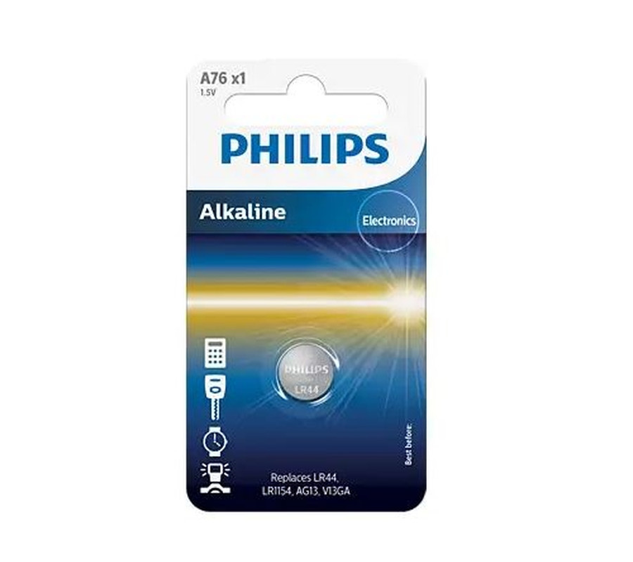 BATERIA A76 1,5V (LR44/LR1154) ALKALINE BLISTER 1SZT. (CENA ZA SZT./SPRZEDAŻ W WIELOKROTNOŚCI 10SZT.)