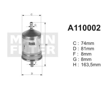 A110002 (PP836, A110038) filtr paliwaDENCKERMANN