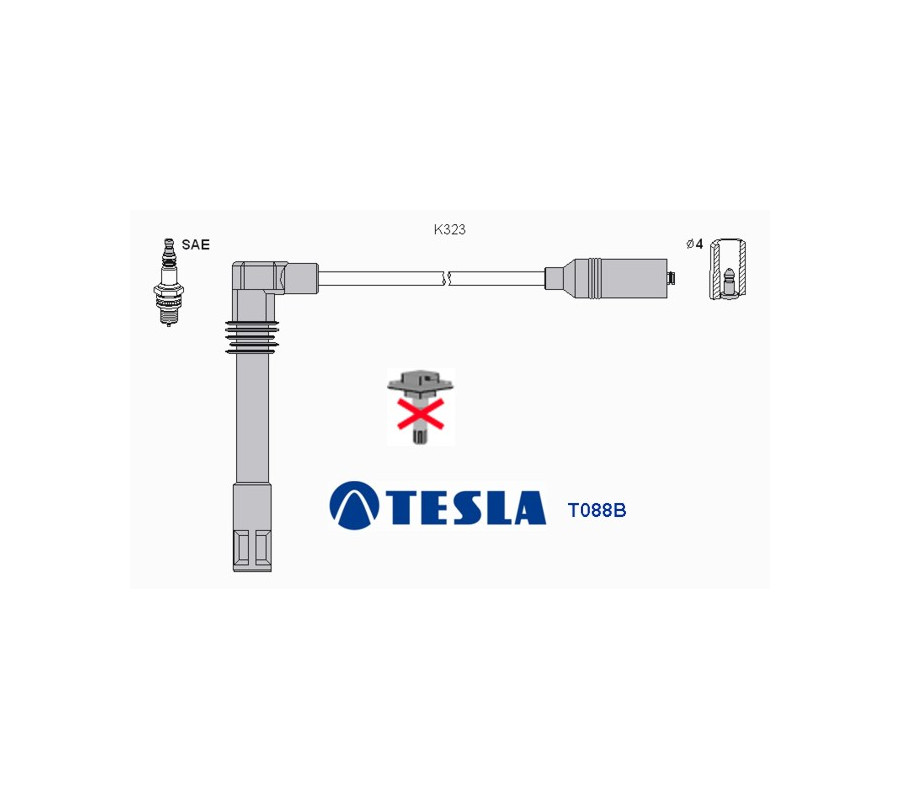 T088B ( T594C ) Przewody zapłonowe TESLA