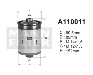 A110011 (PP825) filtr paliwaDENCKERMANN