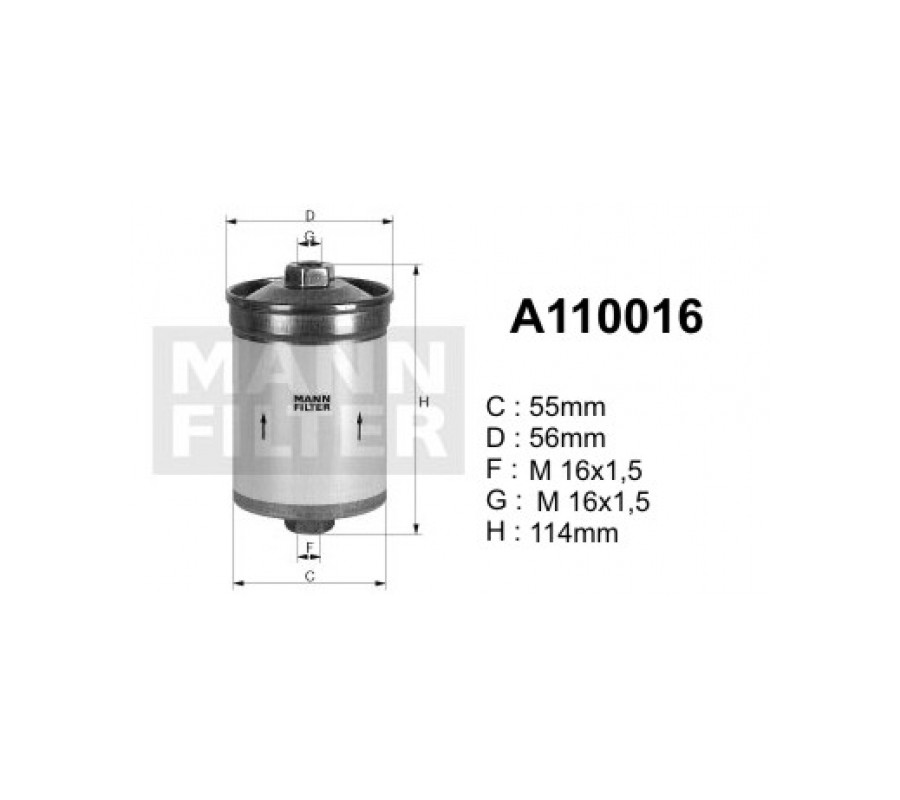 A110016 (PP859, A110016A) filtr paliwaDENCKERMANN