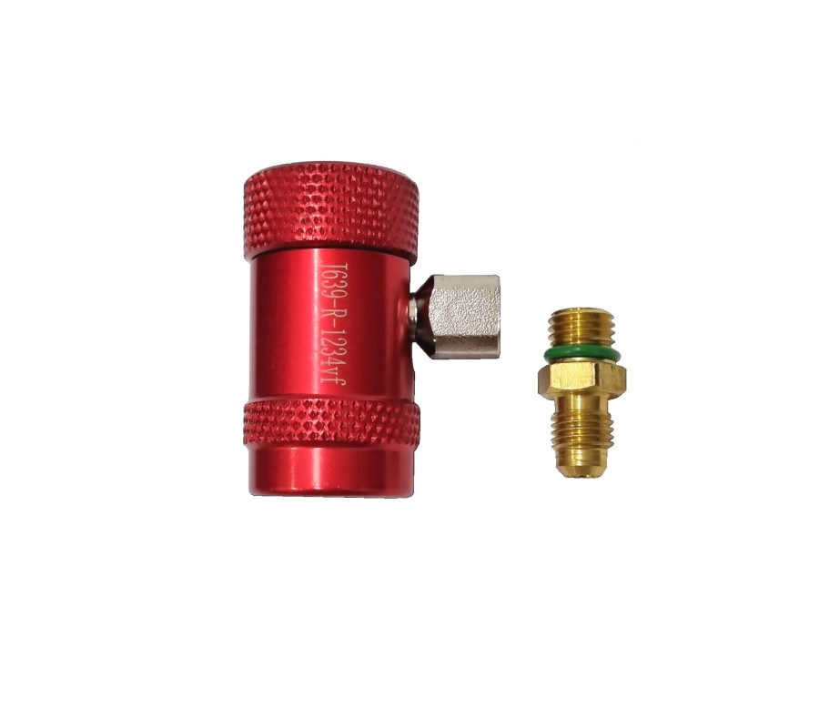 SZYBKOZŁĄCZKA KĄTOWA HP CZYNNIK R1234YF Z ADAPTEREM NA R134A
