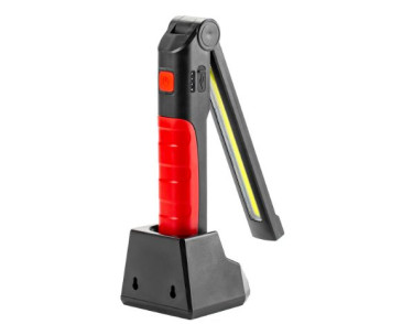LATARKA COB SKŁADANA Z STACJĄ DOKUJĄCĄ, 2000MAH, MICRO USB