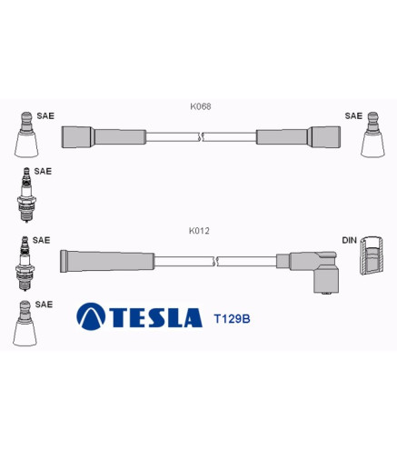 T129B Przewody zapłonowe TESLA