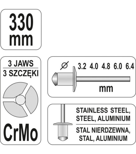 NITOWNICA DŹWIGNIOWA 3,2- 6,4MM