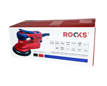 BEZSZCZOTKOWA SZLIFIERKA OSCYLACYJNO-ROTACYJNA 5 MM, 400 W, FI 150 MM, 10 000 OBR/MIN