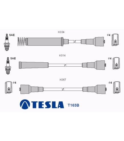T163B Przewody zapłonowe TESLAOpel