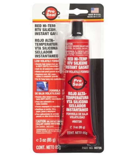 USZCZELNIACZ SILIKONOWY 85G CZERWONY OD -62°C DO 343°C / PRO SEAL