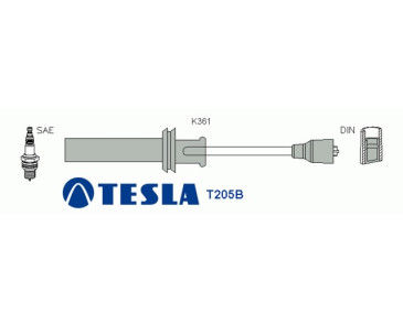 T205B Przewody zapłonowe TESLA