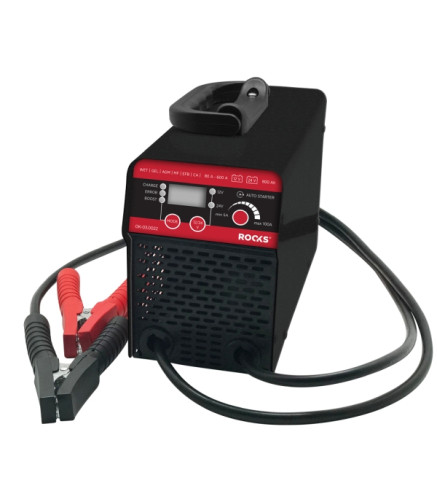 INWERTOROWY PROSTOWNIK Z ROZRUCHEM START 12V / 24V - 80A - 600A - 800 AH, LCD, KABLE 2,1 M