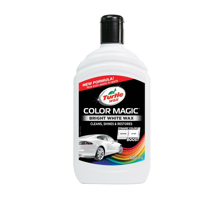 WOSK KOLORYZUJĄCY BIAŁY 500ML COLOR MAGIC BRIGHT WHITE WAX EMULSJA / TURTLE WAX